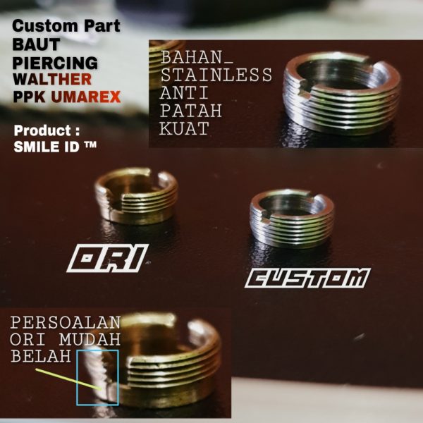 Gambar Baut Piercing Co2 Walther PPKs GBB Umarex 4.5 mm – Baut Penusuk Rumah